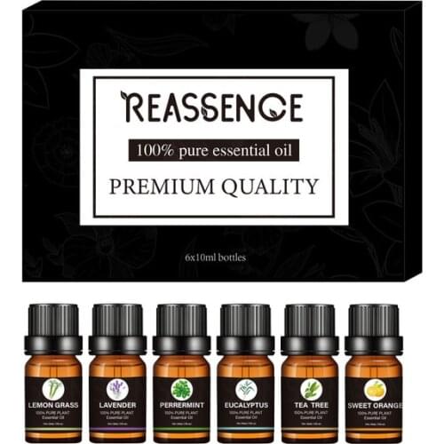 10ml*6PCS Pure Aroma Essential Oils Set for Aromatherapy Diffuser Lavender Sweet Orange Oil Fresh Air For Humidifier Diffuser