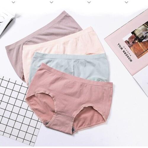 4pcs/Pack Womens Underwear Cotton Seamless Comfort Intimates Panty Lace Graphene Panties Underpants Briefs Soft Lingerie