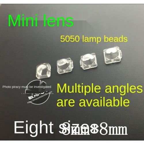 5050 SMD lamp bead special mini 8mm small lens condenser lens 30 degree 60 degree 120 degree 140 degree