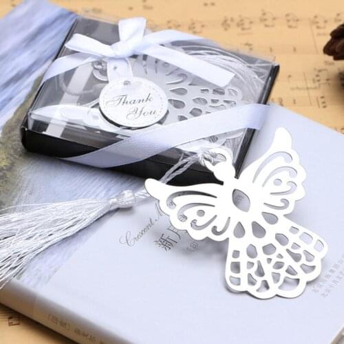Angel Silver Color Bookmark For Baptism Baby Shower Souvenirs Wedding Party Favors Giveaway Gift For Guest LX8771