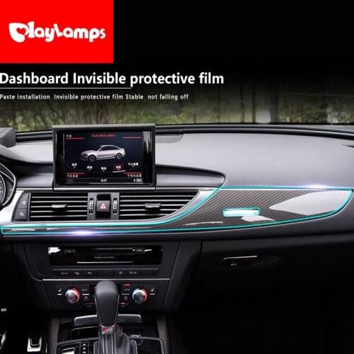 Car Sticker For Audi transparent TPU Protective Film stickers for Audi A6 2012 2018 Gear Shift Interior accessories