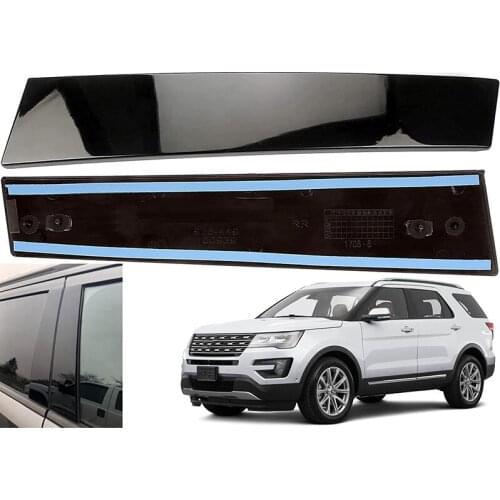 Car Passenger Side B Front Pillar Glass Trim for Ford Explorer Models 2011-2016 926-449 926-448 Car Styling Bright Black