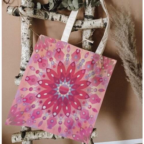 Bohemian Abstract Print Pattern Ladies Repetitive Shopping Bags Shopping Bag for Storage Ladies Cosmetic Bagcanvas Bolso De Mano