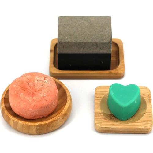 Wood Soap Dish Holde Tray Rack Simple Antiskid Drainage Nature Bamboo Materials Waterproof For Soap Making Supplies No Odor