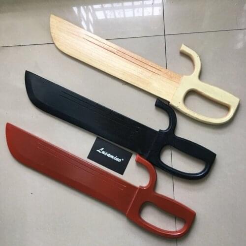 Wooden tai chi swords red black colors wood kung fu performance bart cham dao Wing chun wood swords Martial arts crafts