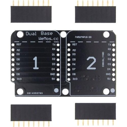 Double Socket Dual Base Shield D1 Mini NodeMCU ESP8266 Diy PCB D1 Expansion board
