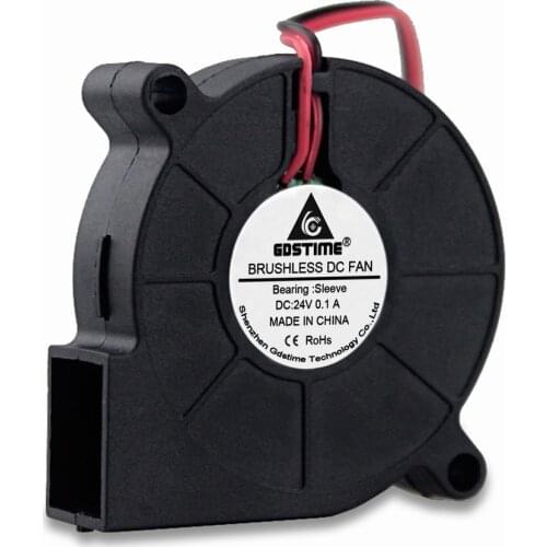 Gdstime 100PCS Lot DC 24V 50mm x 50mm x 15mm 5015 Brushless Exhaust Cooling Cooler Blower Fan Factory Wholesale