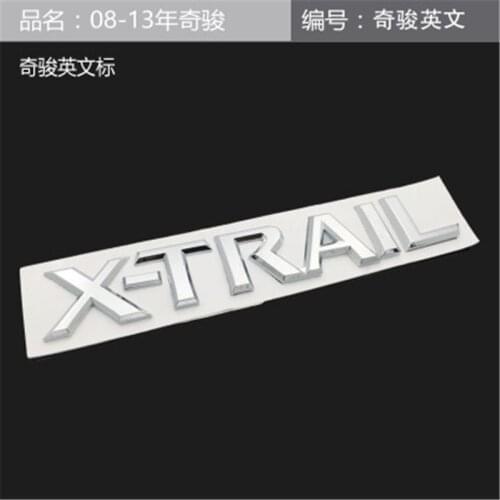 Chrome for X Trail Xtrail Emblem Badge Letters Rear Tail Sticker For Nissan X-Trail Auto Styling