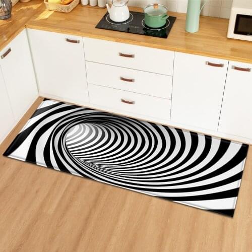 Mat In The Bathroom Kitchen Carpet Home Bedroom Entrance Doormat Modern 3D Pattern Long Hallway Anti-Slip Rug Decoration Floor