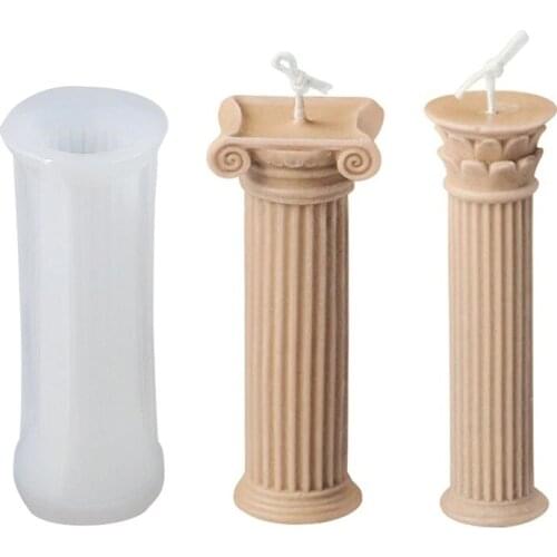 Cube Candles Molds Soy Wax Candles Mold DIY Aromatherapy Making Plaster Candle 3D Arch Geometric Handmade Soap Round Circle Mold