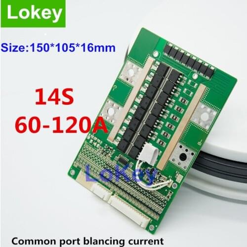13S 14S BMS 48V 60A 80A 100A 120A Lithium li-ion lipo BMS with common port balancing current for electric scooter ebike battery