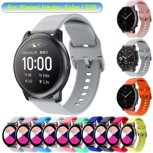 Soft silicone 22mm Watchband strap For Xiaomi Haylou solar ls05 original Smart Wristband Bracelet For Xiaomi Haylou Solar Correa