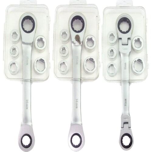 13 in 1 / 7 in 1 Ratchet wrench with head Reversible Combination Spanner Set Mechanic Universal Socket Wrench Ratchet wrench