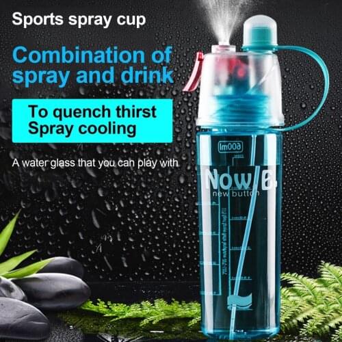 New 600Ml 3 Color Solid Plastic Spray Cool Summer Sport Water Bottle Portable Climbing Outdoor Bike Shaker My Water Bottles