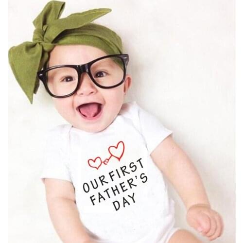 New Cartoon Fathers Day Print Baby Rompers Body Suits Newborn Boys Girls One-Pieces Clothes Baby Ropa Bebe Jumpsuit