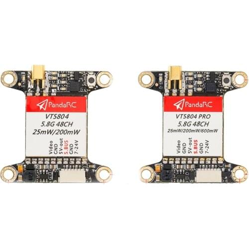 PandaRC VT5804 25mW 200mW Transmitter Switchable 5.8G 48CH Raceband Image IPEX Transmitter for QAV250 H210 FPV Racing Quadcopter
