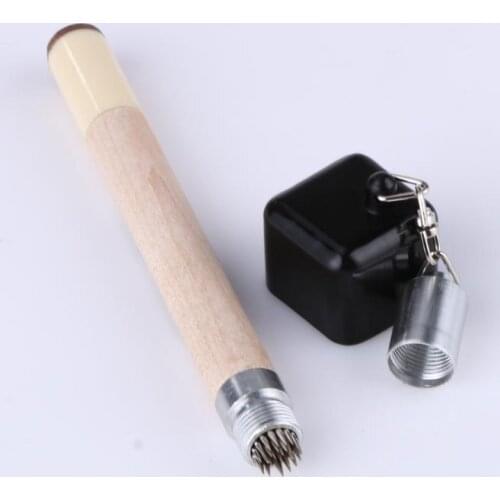 Practical New 2 in 1 Holder Pricker Cue Tip Prep Tool Pocket Pool Billiard Chalk Table Handle Snooker Billiard Accessories