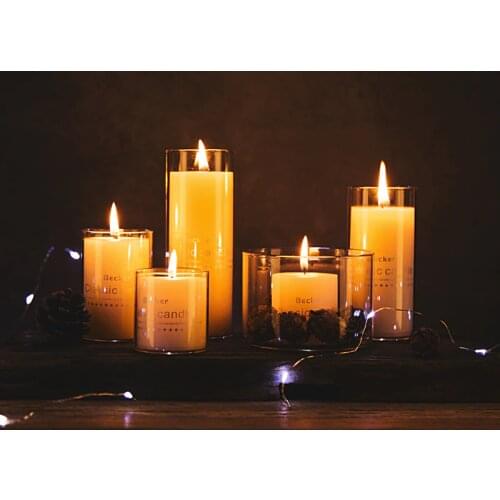 Centros De Mesa Para Boda Modern Candle Holders For Home Decor Glass Wedding Candlestick Nordic Decorative Candle Stand