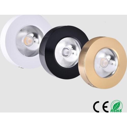 LED cob downlight surface mounted spot light Ultrathin lamp bulbs 3w 5w 7w 10w 15w 220V ceiling recessed Lights Indoor Lighting