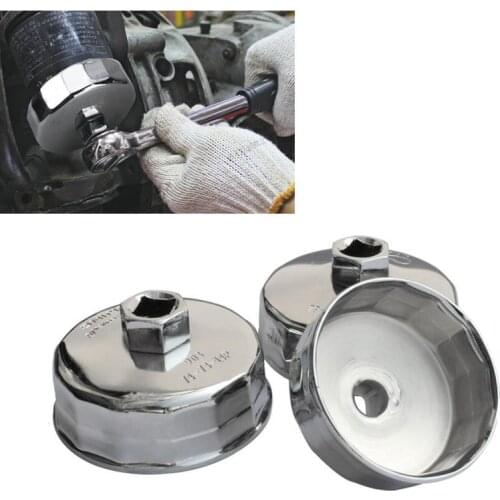 1/2 Square Drive 64mm~102mm 15 Flutes End Cap Oil Filter Wrench Steel bowl type Auto disassembly tool For car repair Universal