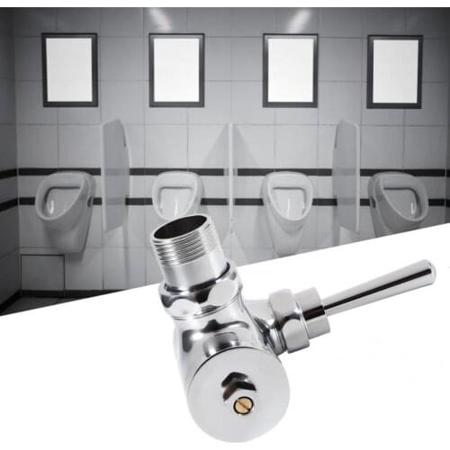 G1in Right Angle Hand Pressing Type Urinal Flush Valve Corner Flushing Valves for Toilet Use Accessories urinal flush valve