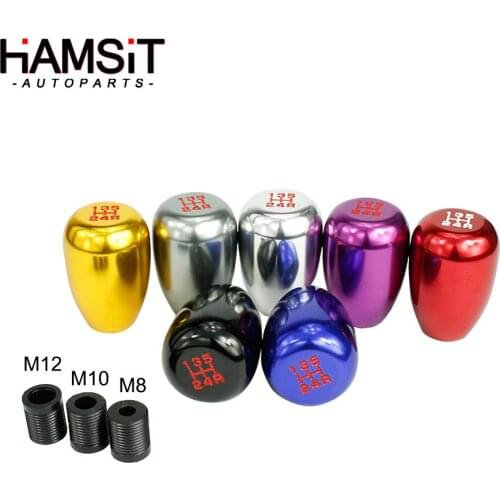 Hamsit auto modified 5-speed aluminum alloy universal manual gear shift head knob wave stick head shift lever head handler lever