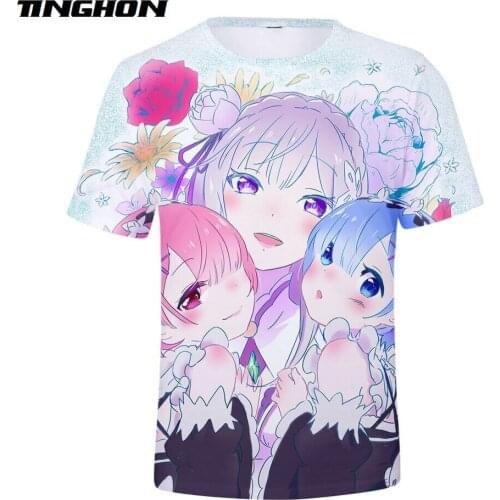 XS-7XL Re:Life In A Different World From Zero 3D Print Men Women Short Sleeves Tops Tees Summer Streetwear Casual T Shirt 09