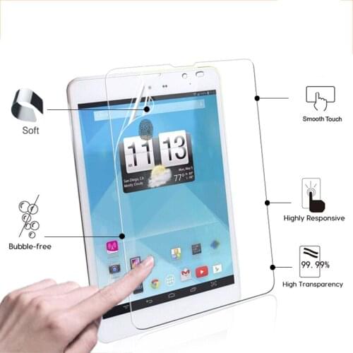 Best quality high Clear Glossy screen protector film For Trio AXS 4G 7.85" tablet front HD lcd screen protective films + tools