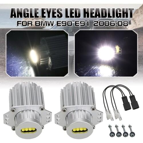 2 pieces of car modified light angel eyes LED headlight marker bulbs are trouble-free, suitable for BMW E90 E91 06-08parts