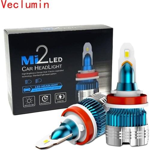 Mi2 Car LED Headlight 12V 6000K White 48W 6000Lm Light Bulbs For Toyota Camry Corolla Hilux Celica Cruiser Tacoma