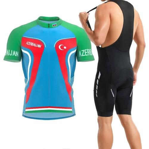 Classic Azerbaijan Summer Cycling Jersey Set MTB Short Sleeve Bicycle Mens Outdoor Wear Bike Clothing Ropa Maillot Ciclismo