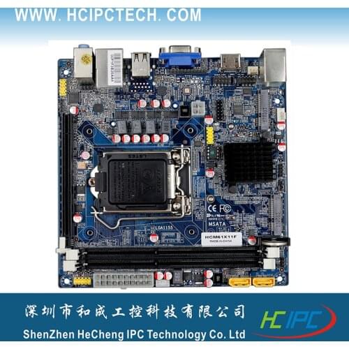 HCIPC 2043-3 ITX-HCM61X11F,LGA1155 H61 Mini ITX Motherboard,Mini ITX Motherboard for Car PC,White board etc