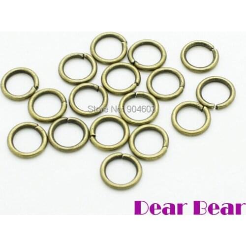 Jump Ring 8x1.2 MM, Vintage Bronze / Silver 500 pcs/lot