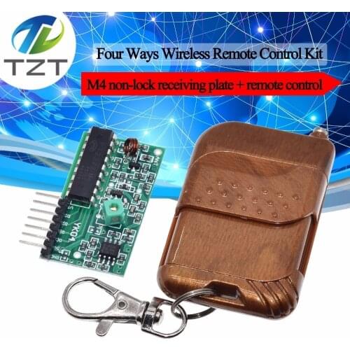 1set 2pcs 2262/2272 Four Ways Wireless Remote Control Kit,M4 the lock Receiver with 4 Keys Wireless Remote Control