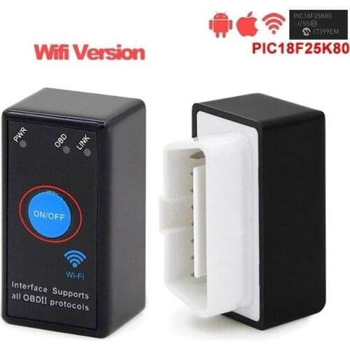 ELM327 V1.5 with PIC18F25K80 chip BT/Wifi Power Switch on/off Mini OBDII ELM327 OBD2 Scanner Code Reader Diagnostic Tool