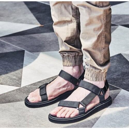 Roman Sandals Men 2020 New Summer Sandal Shoes Men Soft Bottom Beach Shoes Casual Sandals and Slippers Sandalias Mujer, 38-45
