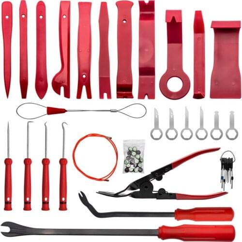 Safego 59pcs/Set Car Audio Repair Tools Kit Car Styling Auto Trim Removal Door Panel Window Molding Upholstery Fastener Clip
