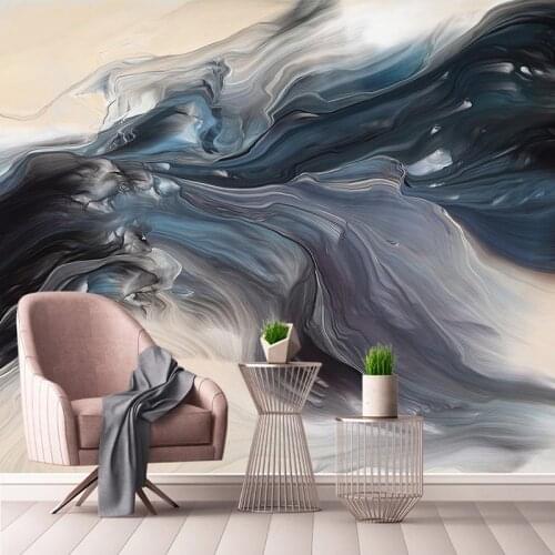 Custom Mural Wallpaper Modern Abstract Line Texture Landscape Art Wall Painting Living Room Study Home Decor Wall Papers For 3 D