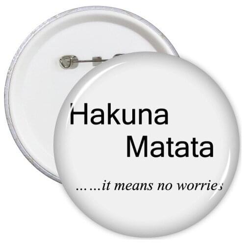 No worries Quote Round Pins Badge Button Clothing Decoration Gift 5pcs