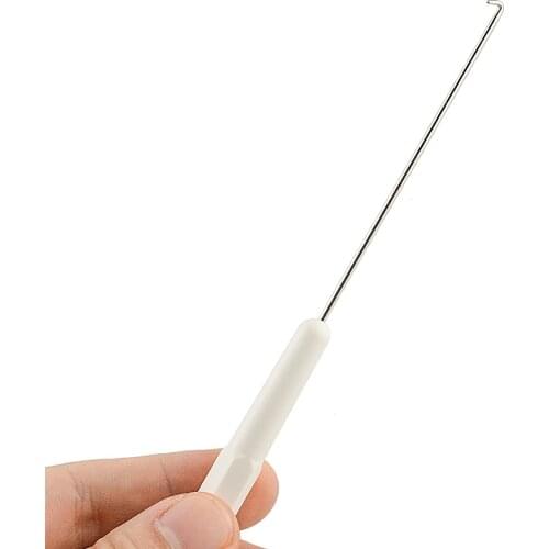 New Portable 1Pc White Thin Knitting Crochet Hook Tool for Reparing Knitting Machine Handle Weave Craft Sewing Tools