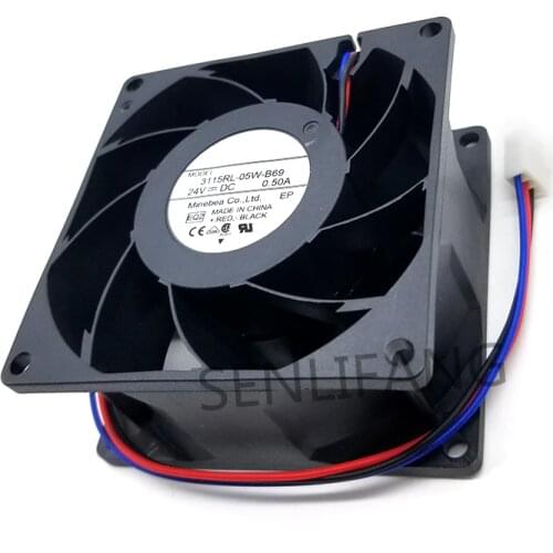 New FOR 3115RL-05W-B69 EQ2 Server Cooler Fan DC 24V 0.50A 3-Wire