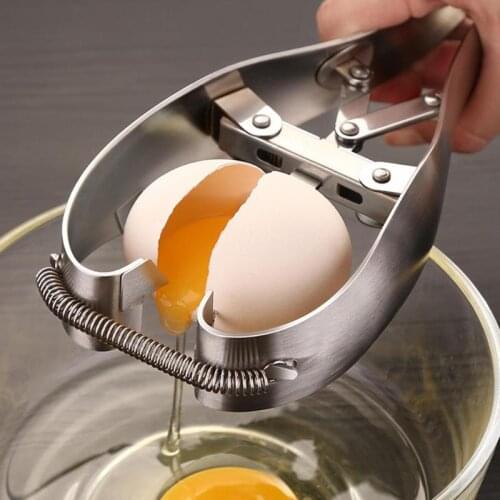 Stainless Steel Raw Egg Opener Eggshell Cracker Topper Cutter Egg Scissors Separator Kitchen Tools Cooking Gadgets