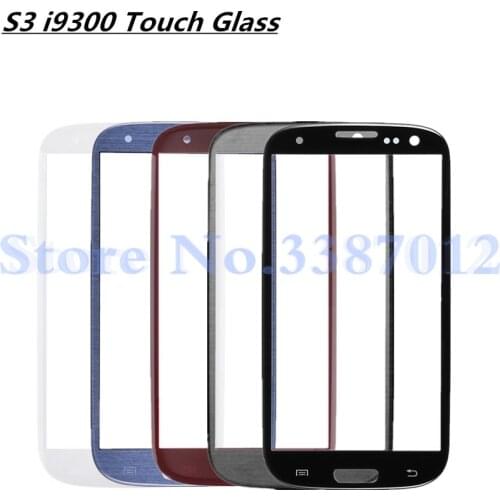 Front Panel Lens For Samsung Galaxy S III S3 GT-I9300 I9300 i747 Case Touch Screen Sensor Glass LCD Display Outer Glass