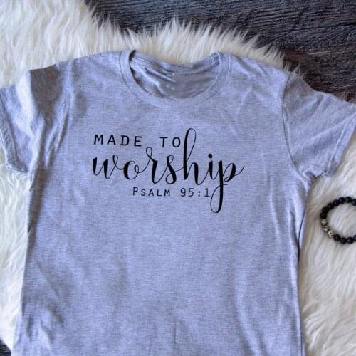 Summer Style Casual 90S Fashion Clothing Tee Made to Worship T-Shirt Christian Women SHIRT aesthetic Popular Girl tops Outfits