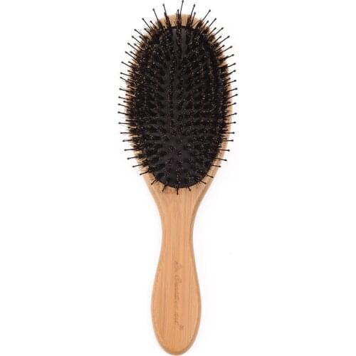 Bamboo Professional Hair Comb with Cleaning Brush Health Care Massage Combs Anti-static Hair Brush Reduce Hair Loss Airbag Comb