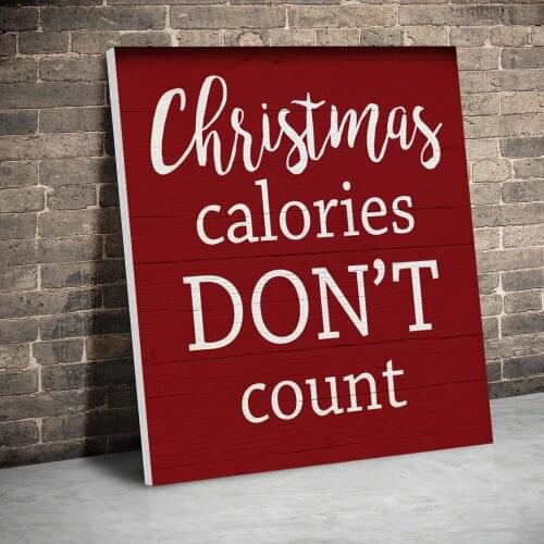 Christmas Calories Christmas Posters Canvas Paintings Wall Art Canvas Prints Pictures Kids Room Decor Home Inner Frame
