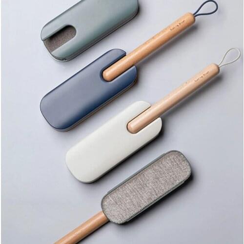 Lectrostatic Adsorption Dust Removal Brush Beech Handle Lint Rollers Pet Hair Remover Home Cleaning Accessories NJ70310
