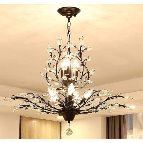 Modern Crystal Chandeliers Home Lighting lustres De Cristal Decoration Luxury Candle Chandelier Pendants Living Room Indoor Lamp