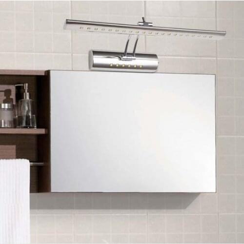 Modern Stainless Steel LED Vanity Front Mirror Light Bathroom Makeup Wall Mounted Sconces Lighting with Switch Indoor Lighting