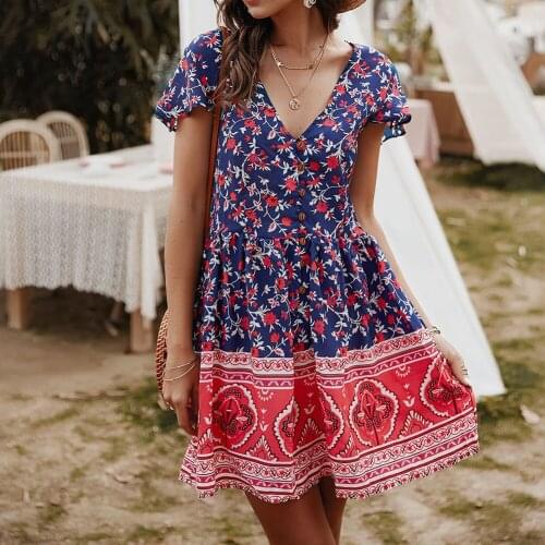 Swokii Summer Dresses With Print